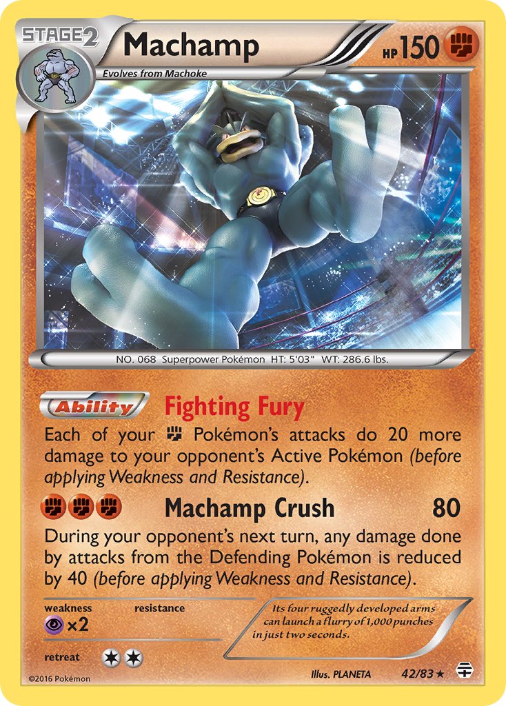 Machamp (42/83) (Theme Deck Exclusive) [XY: Furious Fists] - Pokémon - Card Brawlers | Quebec | Canada |