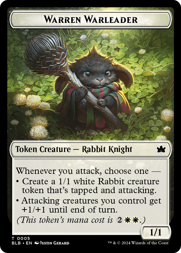 Bat // Warren Warleader Double-Sided Token [Bloomburrow Tokens] - Magic: The Gathering - Card Brawlers | Quebec | Canada |
