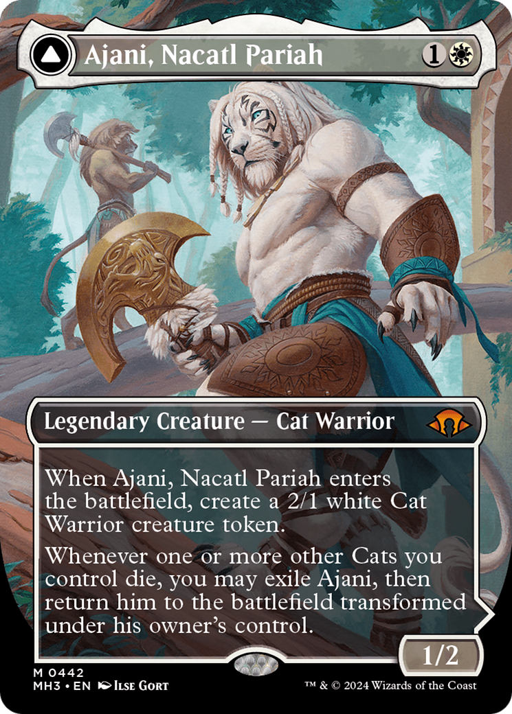 Ajani, Nacatl Pariah // Ajani, Nacatl Avenger (Borderless) [Modern Horizons 3] - Magic: The Gathering - Card Brawlers | Quebec | Canada |