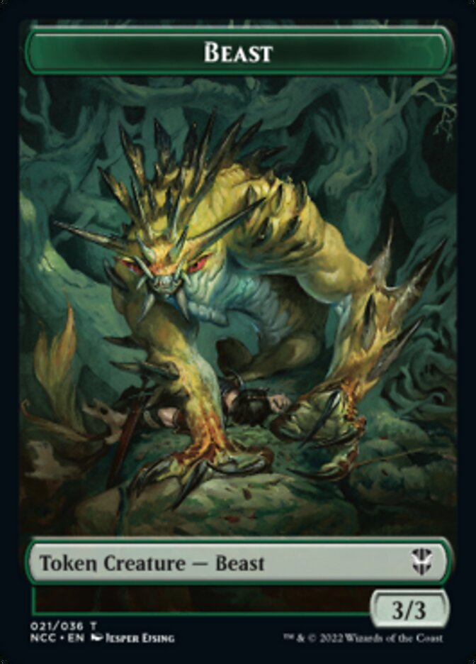 Plant // Beast Double-Sided Token [Streets of New Capenna Commander Tokens] - Magic: The Gathering - Card Brawlers | Quebec | Canada |