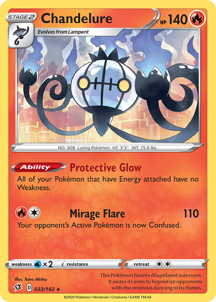 Chandelure (033/192) [Sword & Shield: Rebel Clash] - Pokémon - Card Brawlers | Quebec | Canada |
