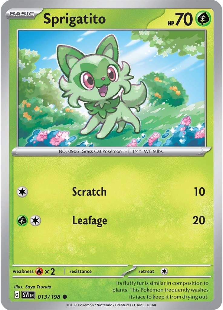 Sprigatito (013/198) [Scarlet & Violet: Base Set] - Pokémon - Card Brawlers | Quebec | Canada |