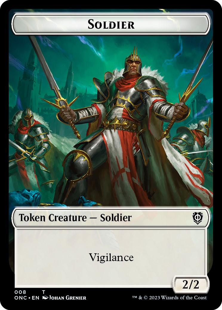 Soldier (008) // Angel Double-Sided Token [Phyrexia: All Will Be One Commander Tokens] - Magic: The Gathering - Card Brawlers | Quebec | Canada |
