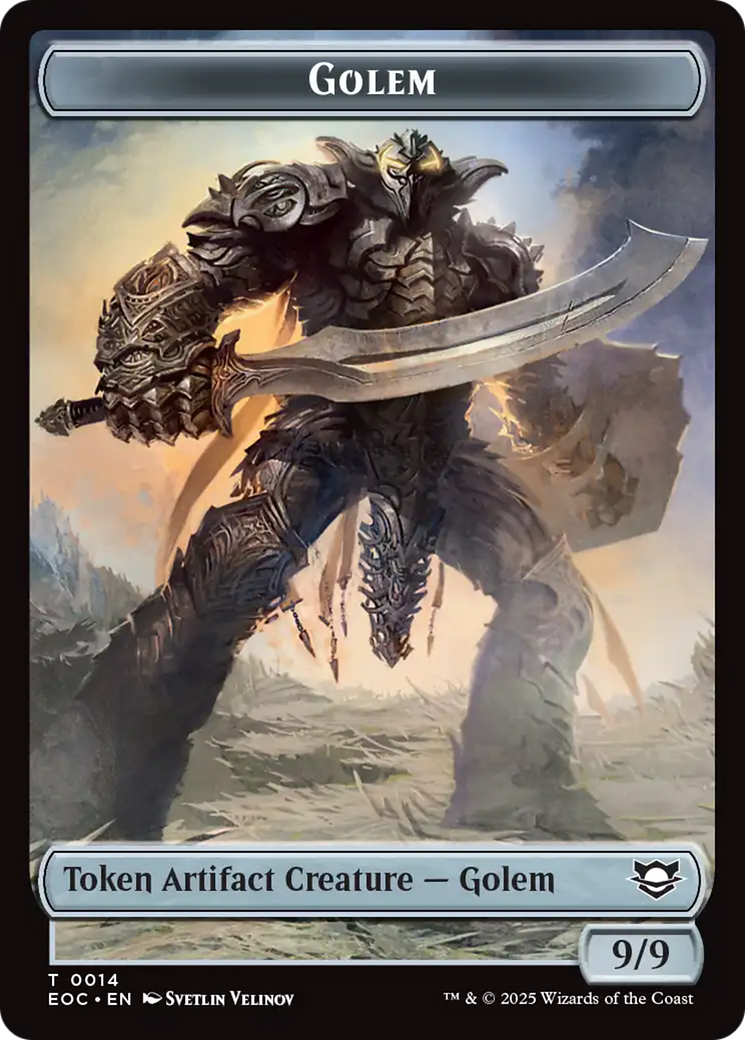 Gnome // Golem (0014) Double-Sided Token [Edge of Eternities Commander Tokens] - Magic: The Gathering - Card Brawlers | Quebec | Canada |