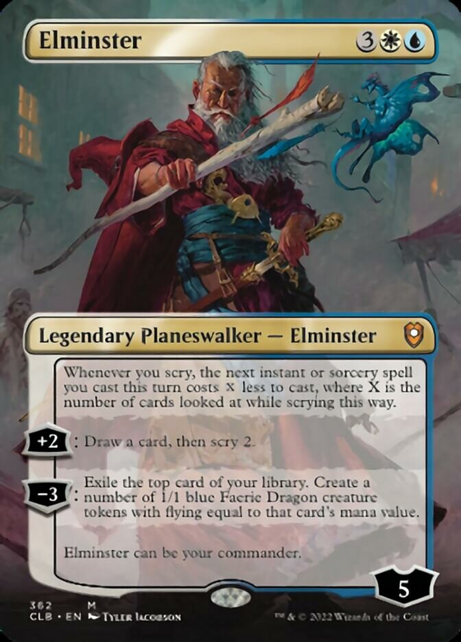Elminster (Borderless) [Commander Legends: Battle for Baldur's Gate] - Magic: The Gathering - Card Brawlers | Quebec | Canada |