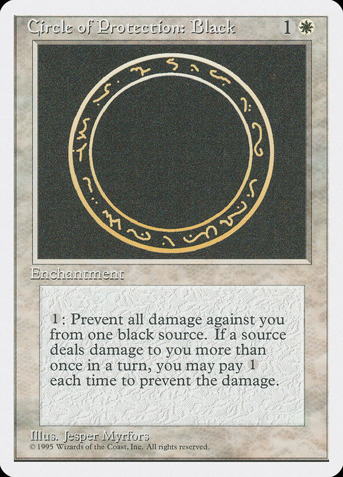 Circle of Protection: Black [Fourth Edition] - Magic: The Gathering - Card Brawlers | Quebec | Canada |