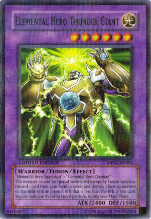 Elemental Hero Thunder Giant (MF01-EN001) Parallel Rare