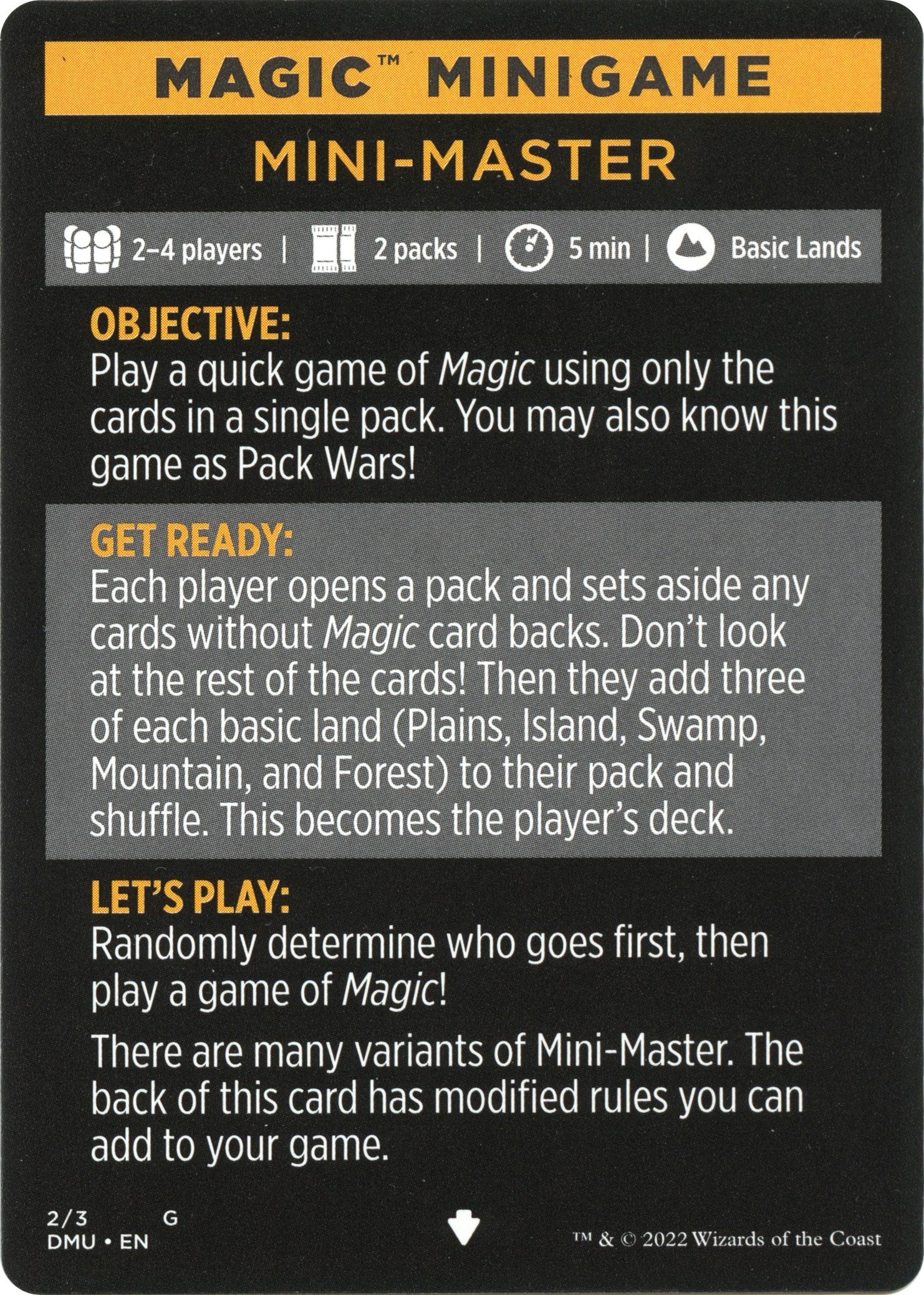 Mini-Master (Magic Minigame) [Dominaria United Minigame] - Magic: The Gathering - Card Brawlers | Quebec | Canada |