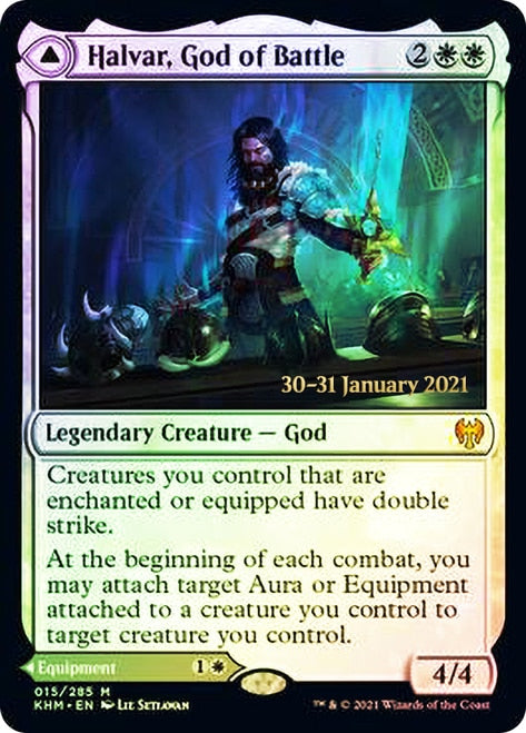 Halvar, God of Battle // Sword of the Realms [Kaldheim Prerelease Promos] - Magic: The Gathering - Card Brawlers | Quebec | Canada |