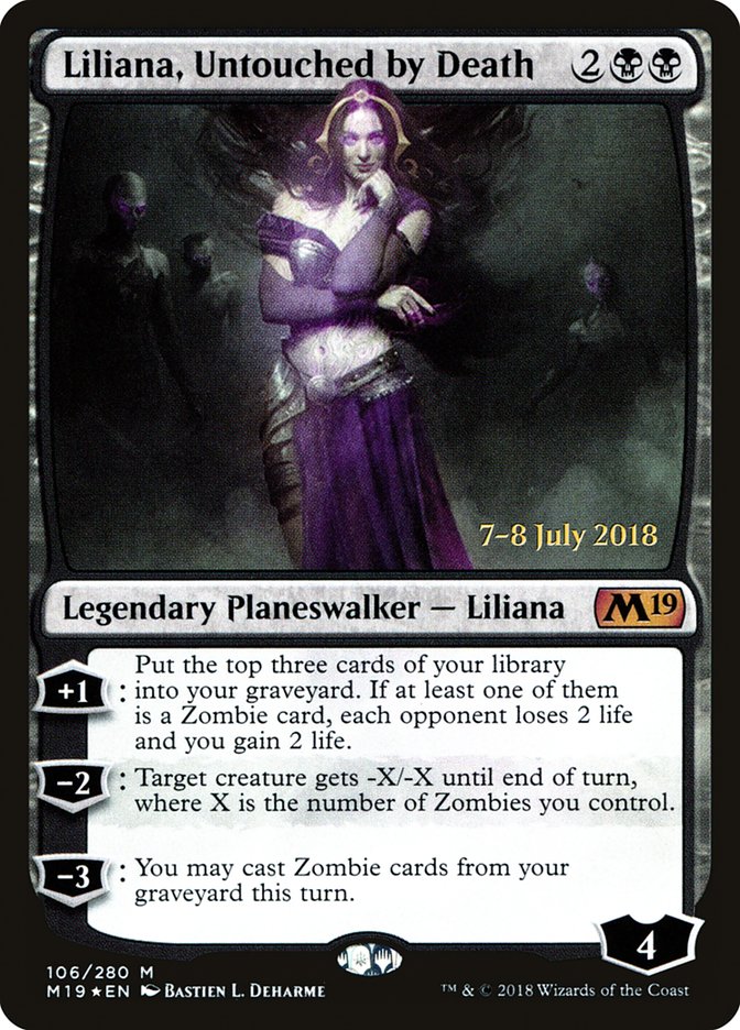 Liliana, Untouched by Death [Core Set 2019 Prerelease Promos] - Magic: The Gathering - Card Brawlers | Quebec | Canada |