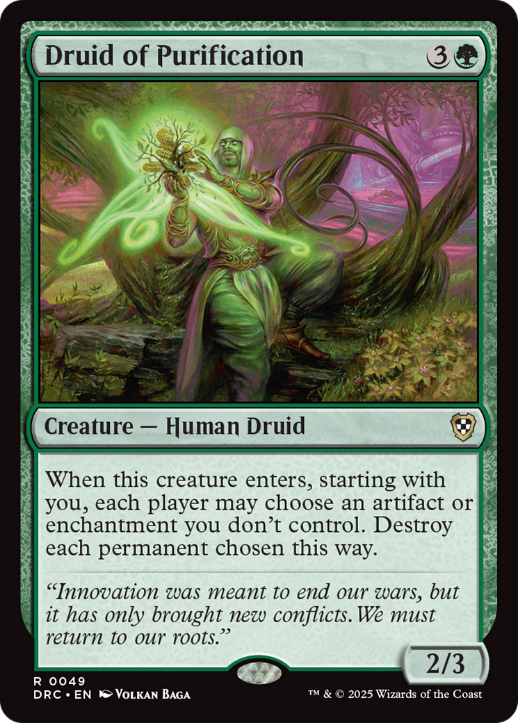 Druid of Purification [Aetherdrift Commander] - Magic: The Gathering - Card Brawlers | Quebec | Canada |