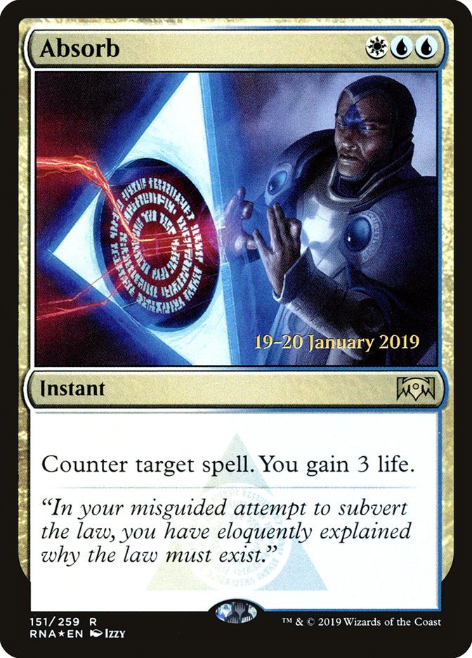Absorb [Ravnica Allegiance Prerelease Promos] - Magic: The Gathering - Card Brawlers | Quebec | Canada |