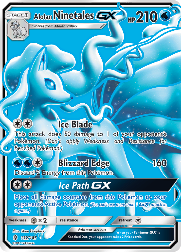 Alolan Ninetales GX (132/145) [Sun & Moon: Guardians Rising] - Pokémon - Card Brawlers | Quebec | Canada |