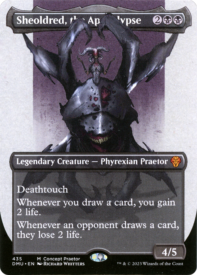 Sheoldred, the Apocalypse (Borderless Concept Praetors) [Phyrexia: All Will Be One] - Magic: The Gathering - Card Brawlers | Quebec | Canada |