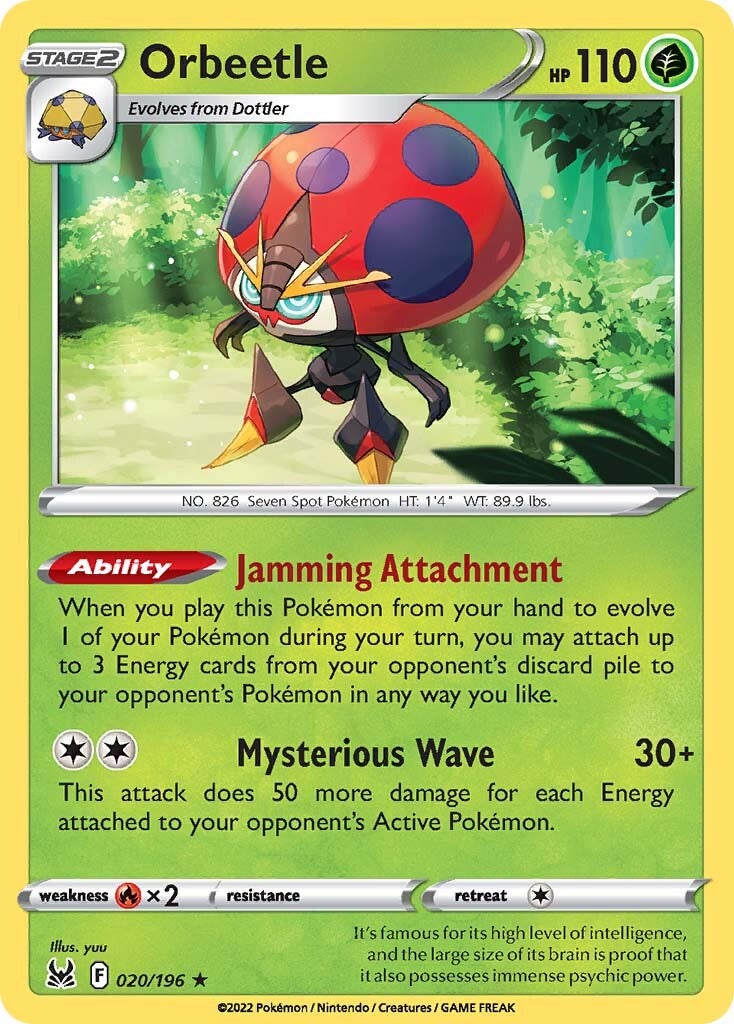 Orbeetle (020/196) [Sword & Shield: Lost Origin] - Pokémon - Card Brawlers | Quebec | Canada |