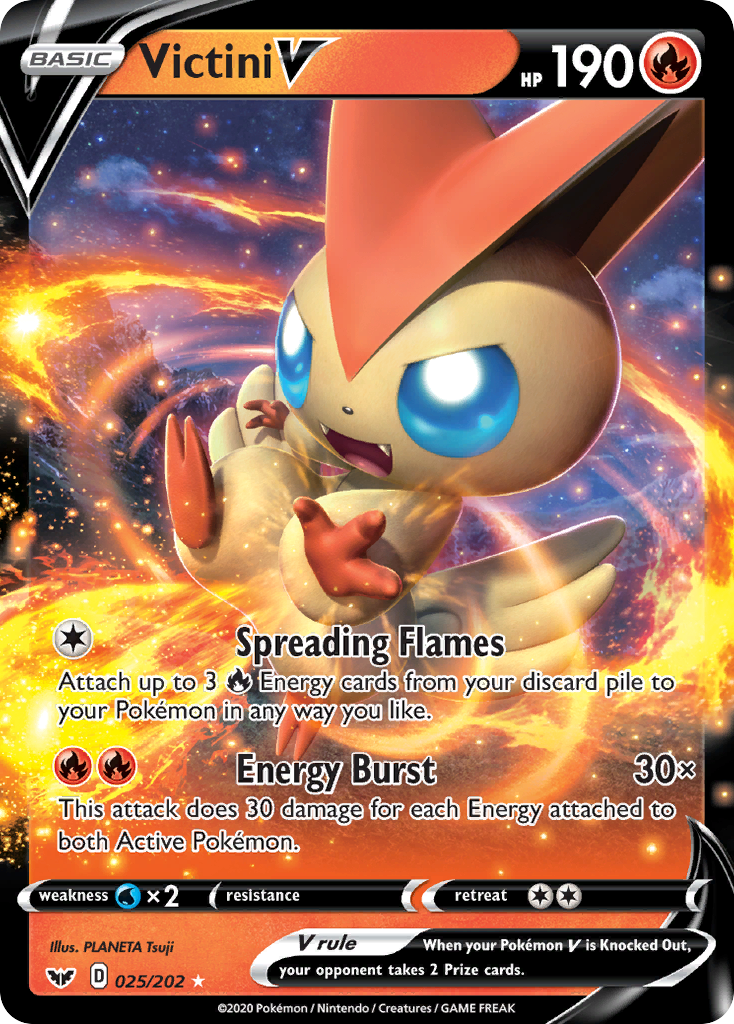 Victini V (025/202) [Sword & Shield: Base Set] - Pokémon - Card Brawlers | Quebec | Canada |