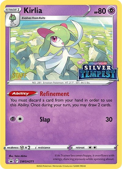 Kirlia (SWSH271) (Prerelease) (Staff) [Sword & Shield: Black Star Promos] - Pokémon - Card Brawlers | Quebec | Canada |