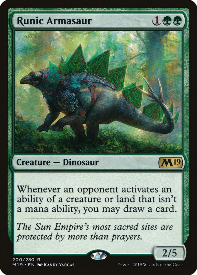 Runic Armasaur [Core Set 2019] - Magic: The Gathering - Card Brawlers | Quebec | Canada |