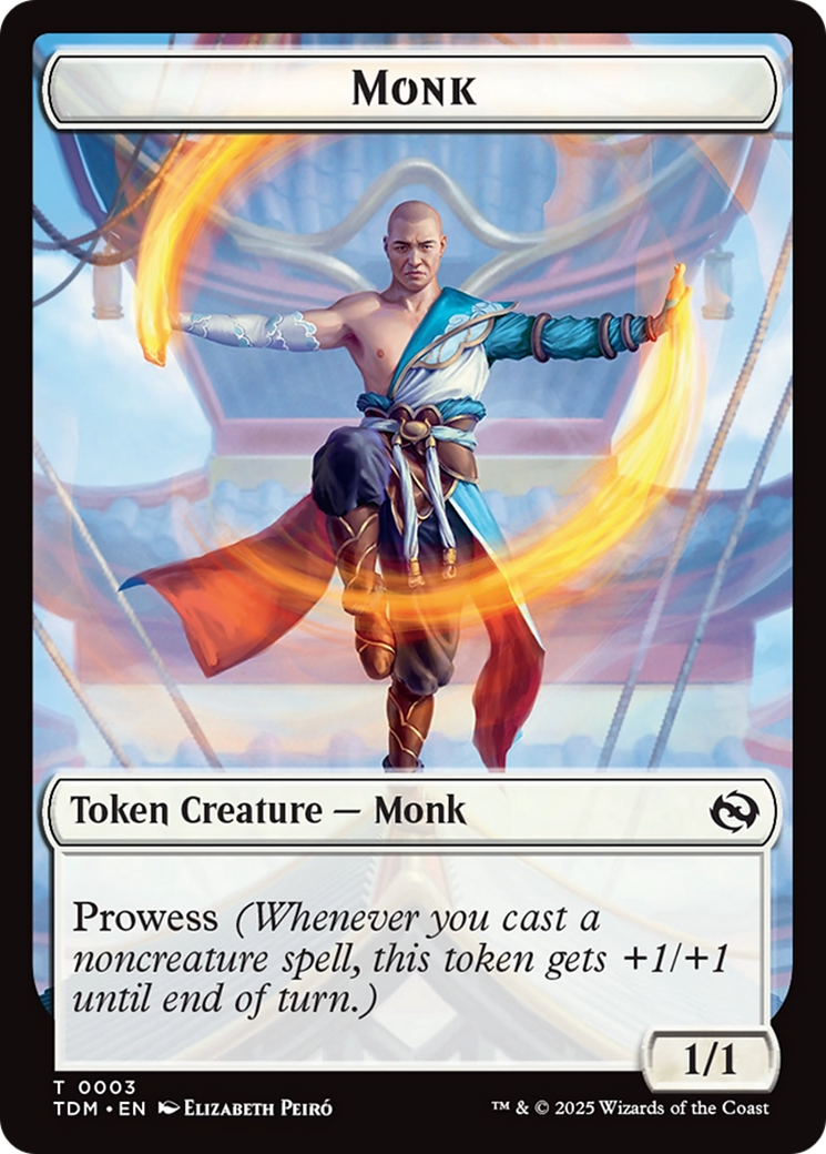 Copy // Monk Double-Sided Token [Tarkir: Dragonstorm Tokens] - Magic: The Gathering - Card Brawlers | Quebec | Canada |