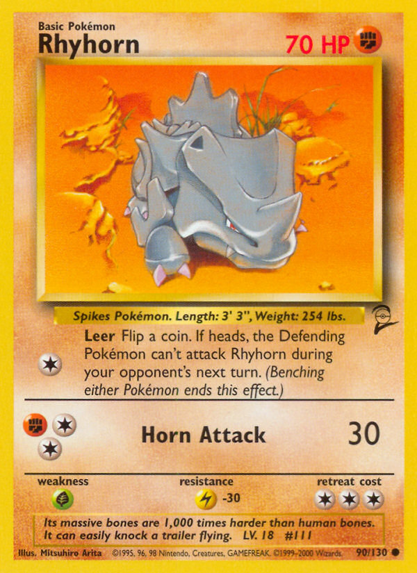 Rhyhorn (90/130) [Base Set 2] - Pokémon - Card Brawlers | Quebec | Canada |