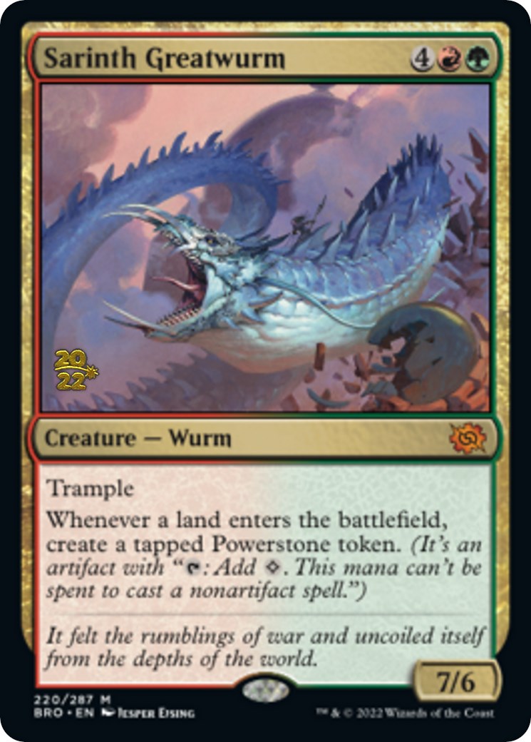 Sarinth Greatwurm [The Brothers' War Prerelease Promos] - Magic: The Gathering - Card Brawlers | Quebec | Canada |