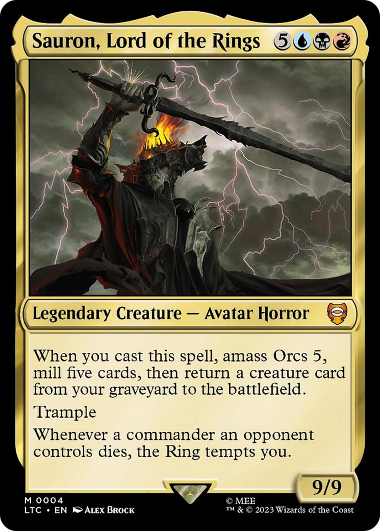 Sauron, Lord of the Rings [The Lord of the Rings: Tales of Middle-Earth Commander] - Magic: The Gathering - Card Brawlers | Quebec | Canada |