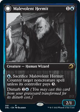 Malevolent Hermit // Benevolent Geist [Innistrad: Double Feature] - Magic: The Gathering - Card Brawlers | Quebec | Canada |