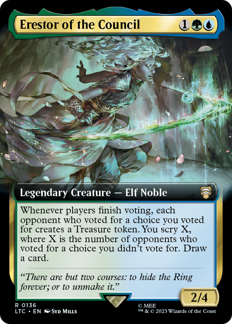 Erestor of the Council (Extended Art) [The Lord of the Rings: Tales of Middle-Earth Commander] - Magic: The Gathering - Card Brawlers | Quebec | Canada |