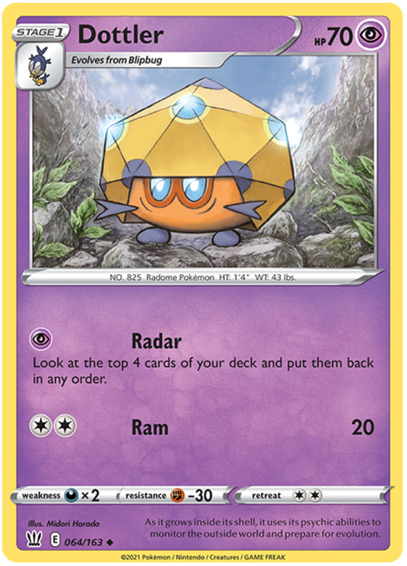 Dottler (064/163) [Sword & Shield: Battle Styles] - Pokémon - Card Brawlers | Quebec | Canada |