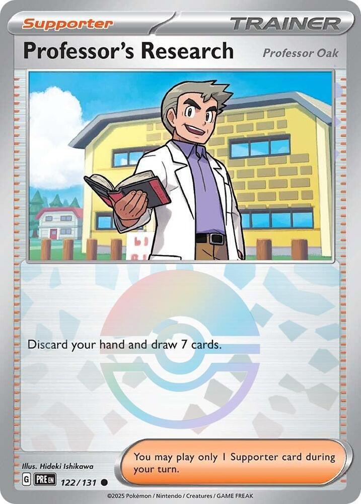 Professor's Research (122/131) [Professor Oak] (Poke Ball Pattern) [Scarlet & Violet: Prismatic Evolutions] - Pokémon - Card Brawlers | Quebec | Canada |