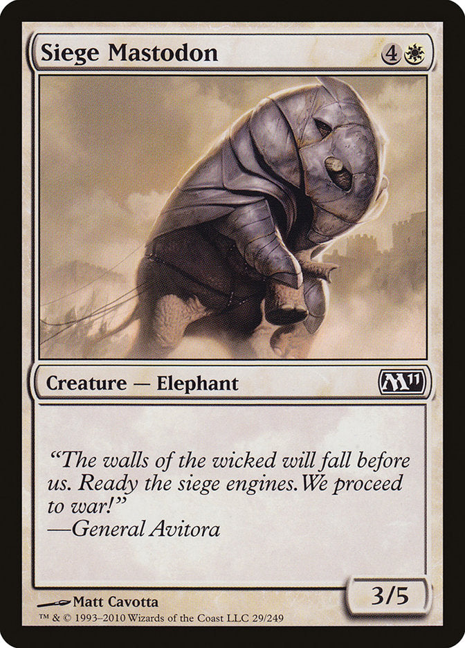 Siege Mastodon [Magic 2011] - Magic: The Gathering - Card Brawlers | Quebec | Canada |