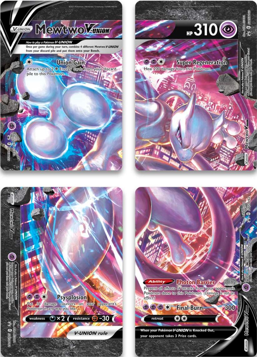 Mewtwo V-Union (Set of 4) [Sword & Shield: Black Star Promos] - Pokémon - Card Brawlers | Quebec | Canada |