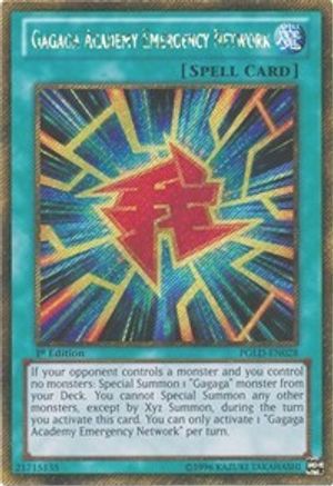 Gagaga Academy Emergency Network [PGLD-EN028] Gold Secret Rare - Yu-Gi-Oh! - Card Brawlers | Quebec | Canada |