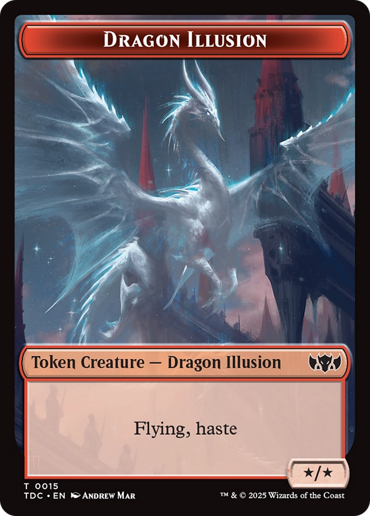 Dragon Illusion // Monk Double-Sided Token [Tarkir: Dragonstorm Commander Tokens] - Magic: The Gathering - Card Brawlers | Quebec | Canada |