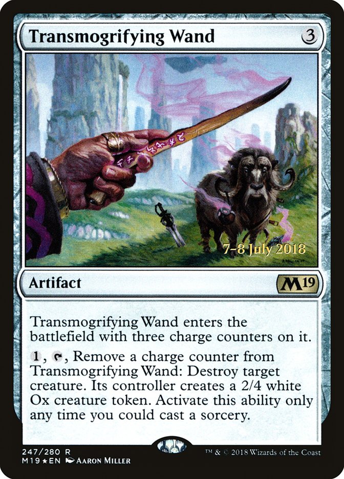 Transmogrifying Wand [Core Set 2019 Prerelease Promos] - Magic: The Gathering - Card Brawlers | Quebec | Canada |
