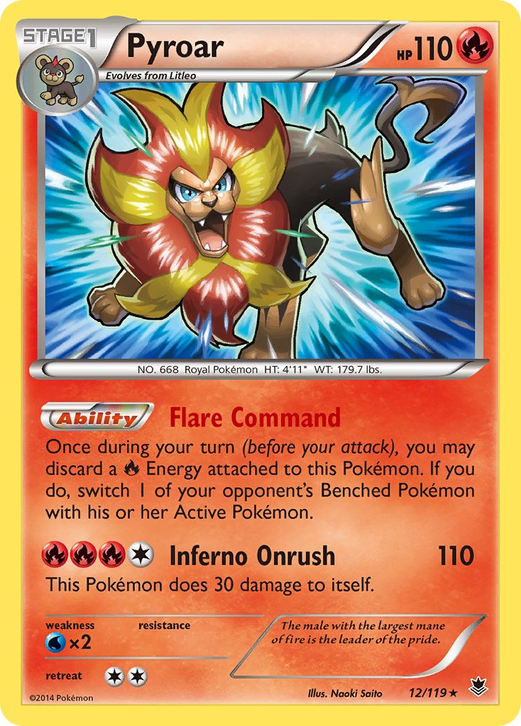 Pyroar (12/119) (Theme Deck Exclusive) [XY: Phantom Forces] - Pokémon - Card Brawlers | Quebec | Canada |
