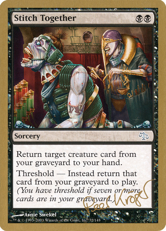 Stitch Together (Peer Kroger) [World Championship Decks 2003] - Magic: The Gathering - Card Brawlers | Quebec | Canada |