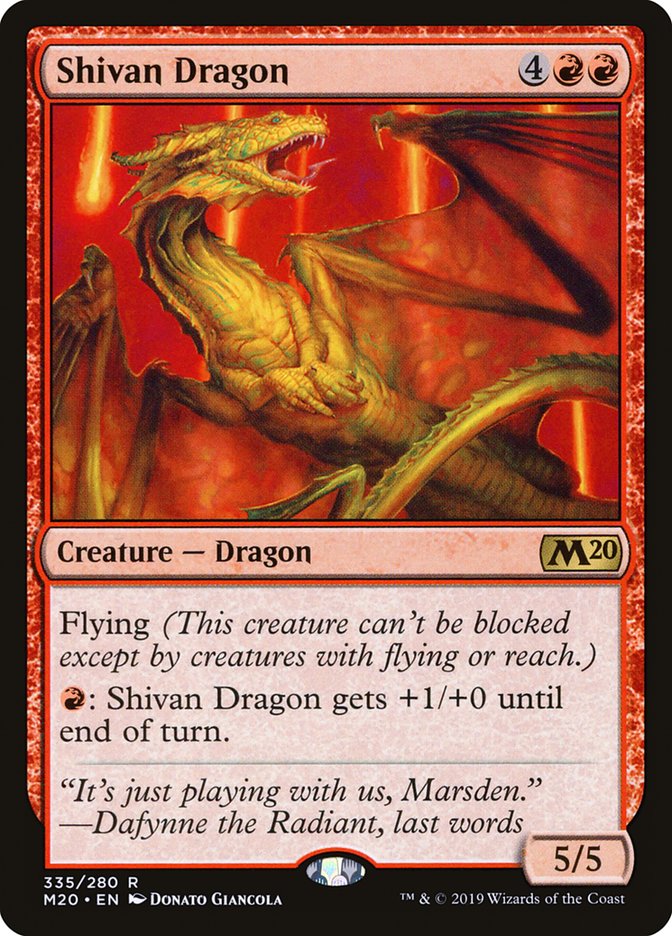 Shivan Dragon [Core Set 2020] - Magic: The Gathering - Card Brawlers | Quebec | Canada |