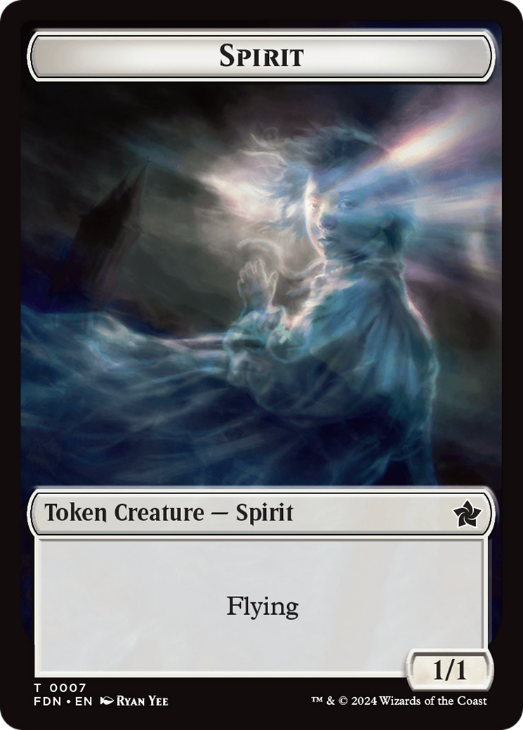 Spirit // Cat (0001) Doubled-Sided Token [Foundations Tokens] - Magic: The Gathering - Card Brawlers | Quebec | Canada |