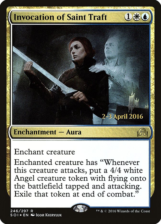 Invocation of Saint Traft [Shadows over Innistrad Prerelease Promos] - Magic: The Gathering - Card Brawlers | Quebec | Canada |
