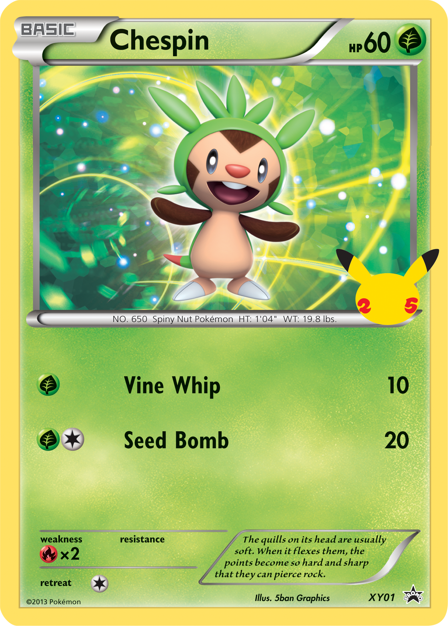Chespin (XY01) (Jumbo Card) [First Partner Pack] - Pokémon - Card Brawlers | Quebec | Canada |