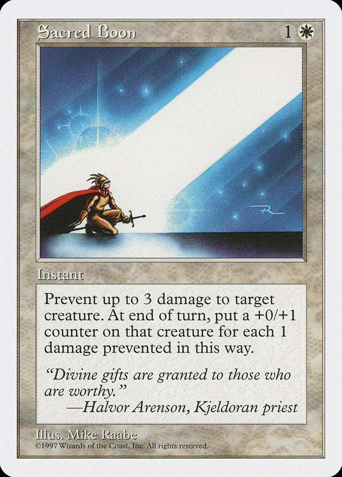 Sacred Boon [Fifth Edition] - Magic: The Gathering - Card Brawlers | Quebec | Canada |