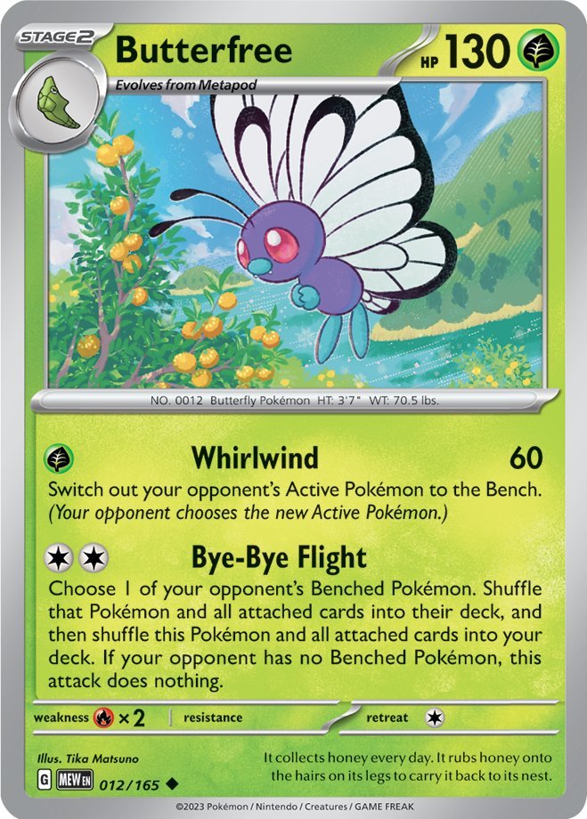 Butterfree (012/165) [Scarlet & Violet 151] - Pokémon - Card Brawlers | Quebec | Canada |