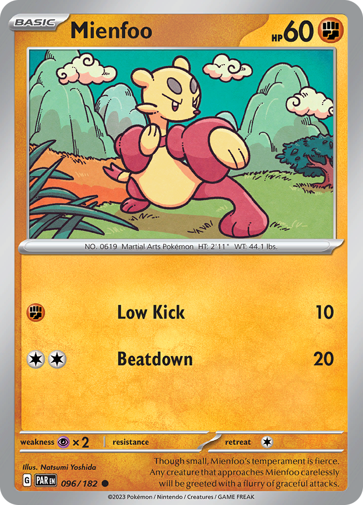 Mienfoo (096/182) [Scarlet & Violet: Paradox Rift] - Pokémon - Card Brawlers | Quebec | Canada |