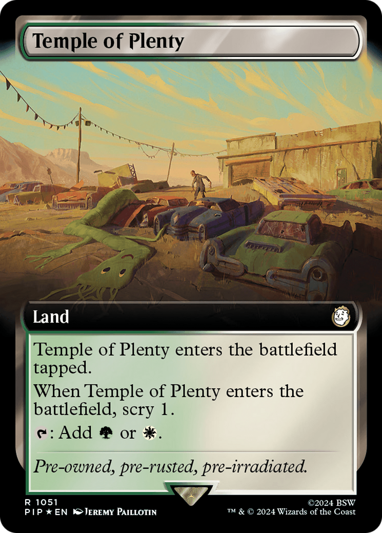 Temple of Plenty (Extended Art) (Surge Foil) [Fallout] - Magic: The Gathering - Card Brawlers | Quebec | Canada |