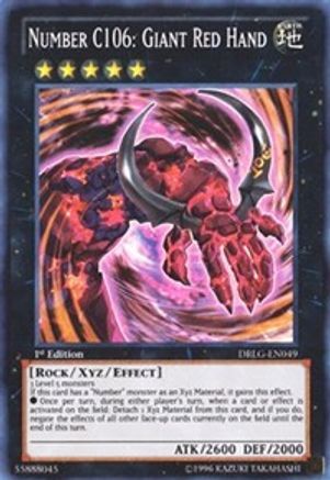 Number C106: Giant Red Hand [DRLG-EN049] Super Rare - Yu-Gi-Oh! - Card Brawlers | Quebec | Canada |