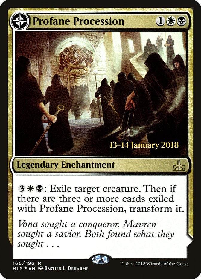 Profane Procession // Tomb of the Dusk Rose [Rivals of Ixalan Prerelease Promos] - Magic: The Gathering - Card Brawlers | Quebec | Canada |