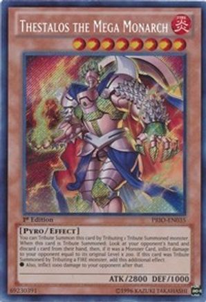 Thestalos the Mega Monarch [PRIO-EN035] Secret Rare - Yu-Gi-Oh! - Card Brawlers | Quebec | Canada |