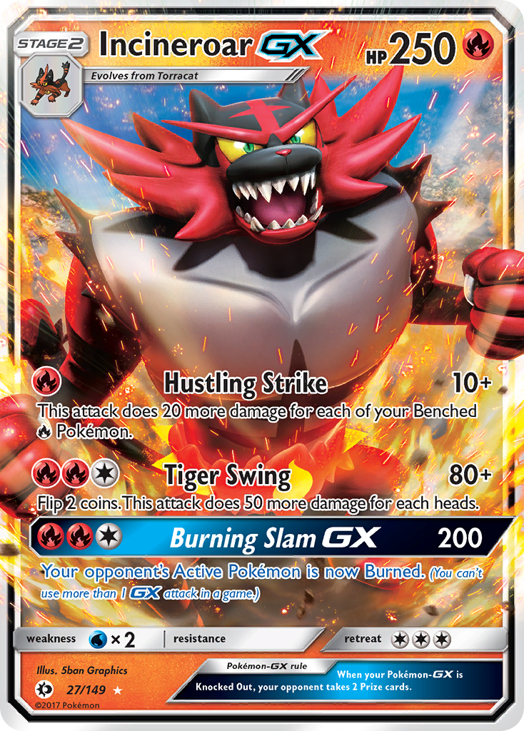 Incineroar GX (27/149) [Sun & Moon: Base Set] - Pokémon - Card Brawlers | Quebec | Canada |