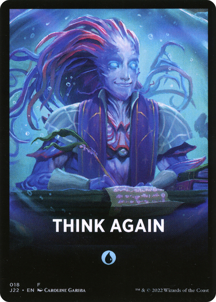 Think Again Theme Card [Jumpstart 2022 Front Cards] - Magic: The Gathering - Card Brawlers | Quebec | Canada |